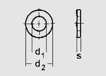 brass din 125 washers